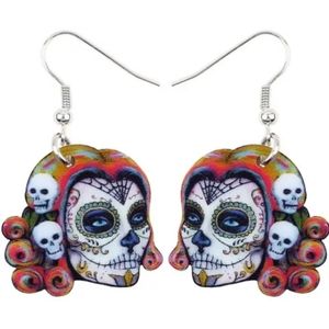 Halloween Day Of The Dead Dangle Earrings